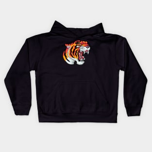 American Traditional Tiger Kids Hoodie